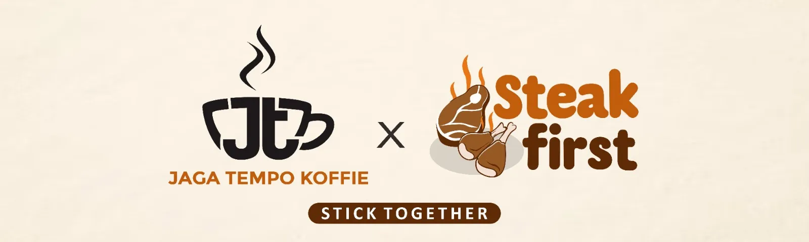 Logo Jaga Tempo Koffie X Steak First Logo Jaga Tempo Koffie X Steak First